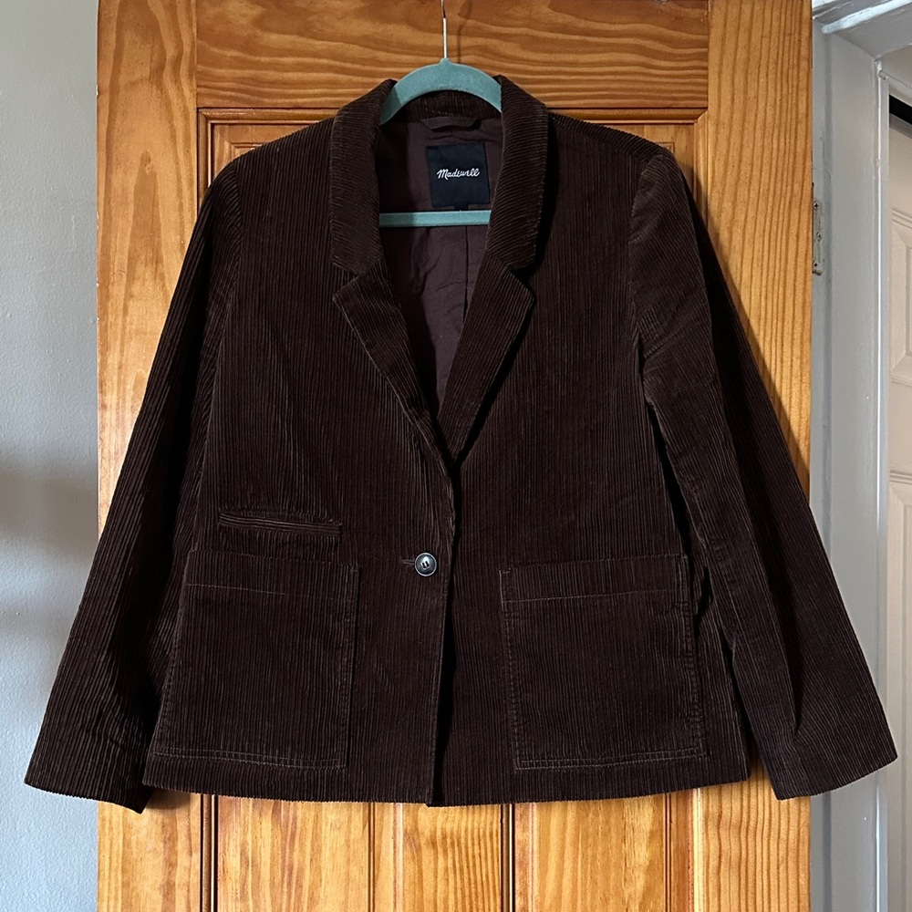 Madewell Brown Corduroy Blazer